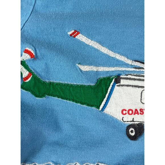 Mini Boden Lift Flap Emergency Responders Blue Applique Long Sleeve size  9-10 - Picture 6 of 12